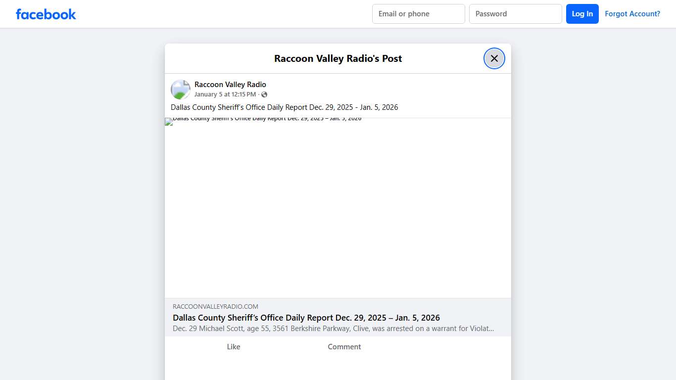 Dallas County Sheriff’s Office... - Raccoon Valley Radio Facebook